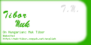 tibor muk business card